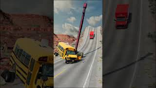 Cars amp School Buses vs Giant Hammer  BeamNGDrive [upl. by Audris]