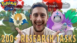 OVER 200 Research Checks for Shiny Passimian amp Oranguru in Pokemon GO WHAT Did We Get [upl. by Nihsfa]