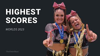 Top 10 Highest Scoring Teams at the Cheerleading Worlds 2023 [upl. by Atlante231]