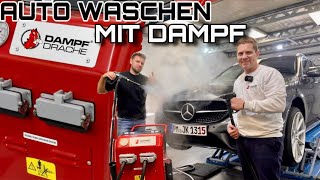 Autowäsche ohne Ölabscheider mit Dampf Test DAMPF DRACHE 2410 mit Baatz Performance [upl. by Ened556]