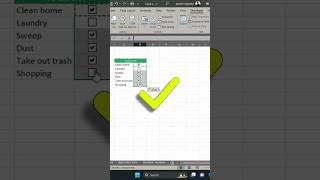 How to Add Checkboxes in Excel ✅ shorts [upl. by Daitzman]