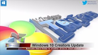 Windows 10 Creators Update  Relocate Users Folder [upl. by Atnauqal]