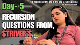 Day05🔥 Importance of STRIVERS RECURSION PLAYLIST 🤔 youtube softwareengineer Meghss [upl. by Guidotti490]