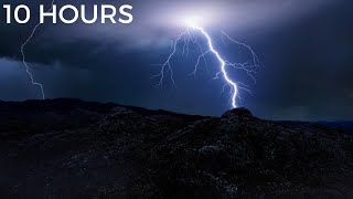 Heavy Thunderstorm amp Lightning Strikes in Distance  Rolling Thunder Wind amp Rain Sounds for Sleep [upl. by Naruq]