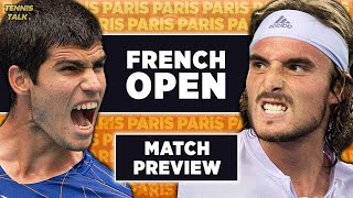 Alcaraz vs Tsitsipas  French Open 2024  Tennis Prediction [upl. by Ainevuol]