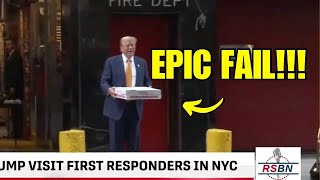 Trump Delivers Pizza To The FDNY But It ENDS IN DISASTER [upl. by Ahsahs]