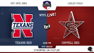 NTFL Youth Football  Northwest Texans Red at Coppell Red 4th Grade10191230 PLesley Field 1 [upl. by Macpherson]