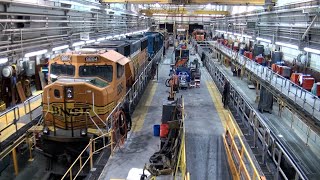 BNSF Northtown Locomotive Diesel Shop Tour [upl. by Asilram302]