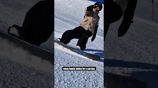 Is he carving🤔🤔🤔 snowboarding wintersports [upl. by Hilar]