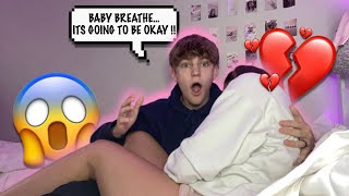 Having BAD PERIOD Cramps and then having A PANIC ATTACK PRANK on BOYFRIEND  CUTE REACTION [upl. by Aelat]