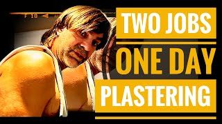 ONE DAY TWO JOBS plastering for beginners How to plaster tutorial [upl. by Ainavi]