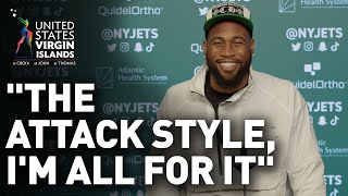 Haason Reddick Jets Introductory Press Conference [upl. by Jecho587]