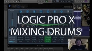 Logic Pro X  Mixing Acoustic Drums  Tutorial  Logic Pro 10 [upl. by Kcub62]