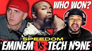 WOW Em is UNREALHes NOT HUMAN  Tech N9ne Eminem Krizz Kaliko  SPEEDOM  FIRST TIME REACTION [upl. by Scevor706]