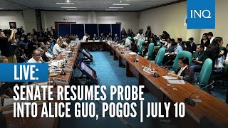 LIVE Senate resumes probe into Alice Guo Pogos  July 10 [upl. by Lisbeth]