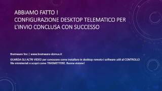 Configurazione desktop telematico per invio  DOMUS Programma gestione condomini [upl. by Akemahc]