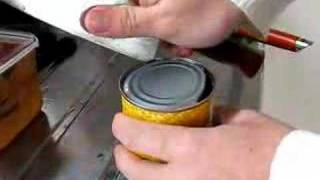 How to open a can without can opener [upl. by Seuqram440]