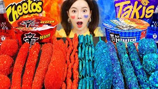 Mukbang ASMR 직접 만든 핫 치토스 치즈스틱 🔥 타키스 블루 핫도그 💙 레시피 먹방 Hot Cheetos Blue Takis Cheese Recipe Ssoyoung [upl. by Addis]