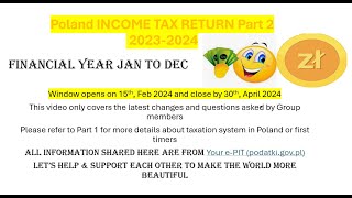 Poland Income Tax Return part 2  2024  PIT 11  Tax Relief  Check Description [upl. by Greg]