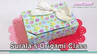 Origami  Gift Box with one sheet of paper [upl. by Atikahs]