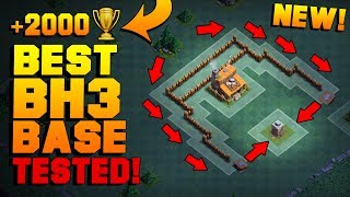 BEST Builder Hall 3 Base w PROOF  NEW CoC BH3 ANTI 2 STAR Builder Base  Clash of Clans [upl. by Ainer283]