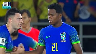 Endrick vs Colombia  Brazil Debut  Todos os Lances 16112023 [upl. by Lemuel196]