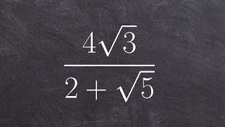 Simplifying a rational radical by multiplying by the conjugate [upl. by Drus]