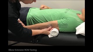 Range of Motion Measurement Elbow Extension [upl. by Cassius130]