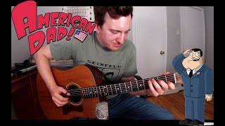 American Dad Theme  Fingerstyle Guitar Cover  Free Tabs Jacob Neufeld [upl. by Postman7]