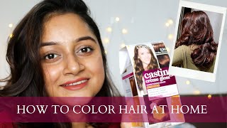 HOW TO COLOR HAIR AT HOME  LOREAL CASTING CREME GLOSS PRALINE BROWN 530  ROSHNEE DHOTE [upl. by Artina]