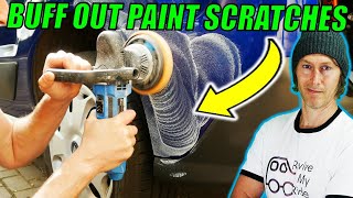 How To Buff Car Paint SCRATCHES OUT Quick amp Easy [upl. by Tresa992]