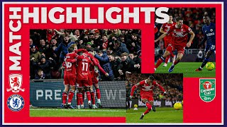 Match Highlights  Boro 1 Chelsea 0  Carabao Cup Semi Final First Leg [upl. by Acquah]