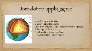 1 Jordens uppbyggnad [upl. by Einnaf]