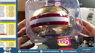 2024 Gold Rush Autographed Series 6 Mini Football Helmet 1 Box Random Division Break 4 amp 5 [upl. by Dewhurst]