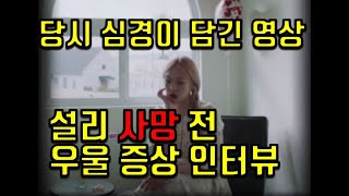 설리 사망 전 우울 증상 인터뷰 영상 sulli predeath Depression interview video [upl. by Nadual]