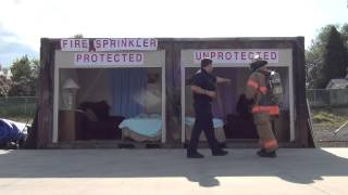 Medford FireRescue SidebySide Fire SprinklerFlashover Demonstration [upl. by Eiramannod]