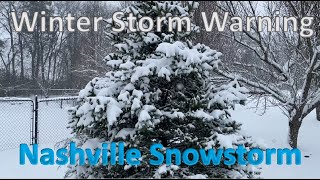 Nashville Tennessee Winter Snowstorm  2022  Winter Storm Garrett [upl. by Annalee]