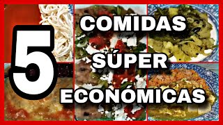 Comidas Súper Económicas 5 Comidas sencillas parati fypシ゚ viral recetas comida [upl. by Akciret]