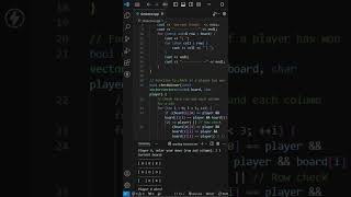 Tictactoe game using c  object oriented programming viralnow shorts coding fundamental [upl. by Furmark]