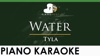 Tyla  Water  LOWER Key Piano Karaoke Instrumental [upl. by Balbinder401]