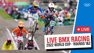 RELIVE  BMX Racing  World Cup Rounds 1amp2 [upl. by Nyrhtak]