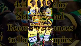 Jamaicas Mixed 4x400m Relay Sets National Record Advances to Olympics Final paris2024 relay [upl. by Corel]