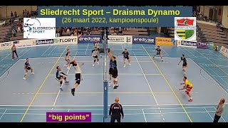 20220326 Sliedrecht Sport  Draisma Dynamo kampioenspoule quotbig pointsquot in 7 minuten [upl. by Bluh]