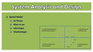 15  System Analysis and Design  What is Spiral Model  When to use  Advantages  Disadvantages [upl. by Analem]