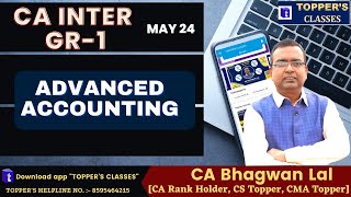 CA INTER Advanced Accounting Consolidated Financial Statements BY CA BHAGWAN LAL SIR [upl. by Boland194]