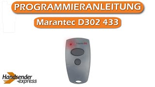 Wie programmiert man eine Fernbedienung Marantec D302 433 [upl. by Ydnem581]