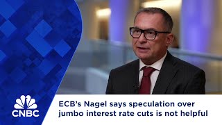 ECB’s Nagel says speculation over jumbo interest rate cuts is not helpful [upl. by Etteraj]