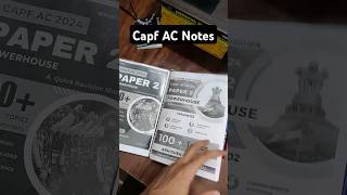 Capf AC Paper 2 Book  Capf AC Paper 2 Notes capfacpaper2 capfpreparation capfac2024 [upl. by Haran158]