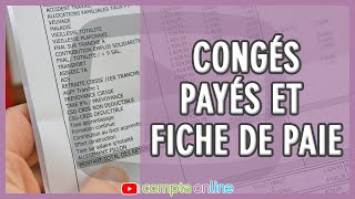 Congés payés et fiche de paie [upl. by Ellesirg322]