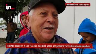 A SUS 75 AÑOS SACA POR PRIMERA VEZ SU LICENCIA DE CONDUCIR [upl. by Teador]